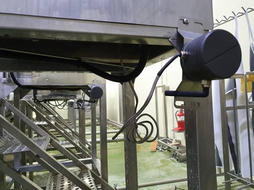 꿈꾸는 콩에 설치된 에어릭스 ‘IoT 회전체 모니터링 시스템’ 센서. (사진=에어릭스)