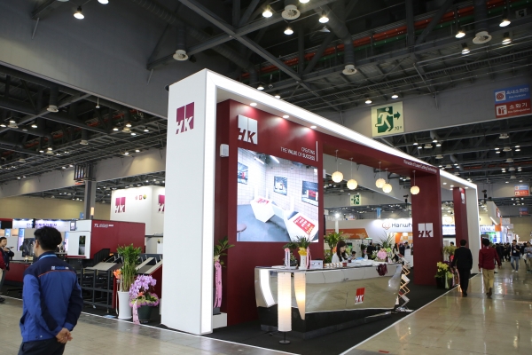 에이치케이의 '2018 SIMTOS' 부스 전경. (에이치케이)