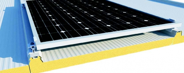 에스와이가 개발한 지붕재인 뉴솔라루프