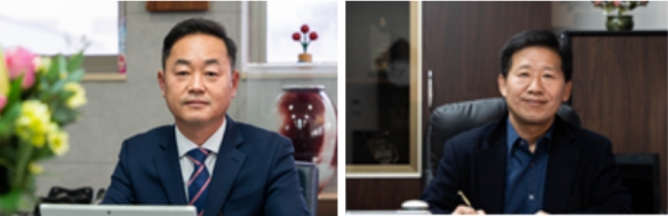 영남테크놀로지 임상홍 대표(좌)와 메인텍 김종연 대표(우). (사진=고용노동부)