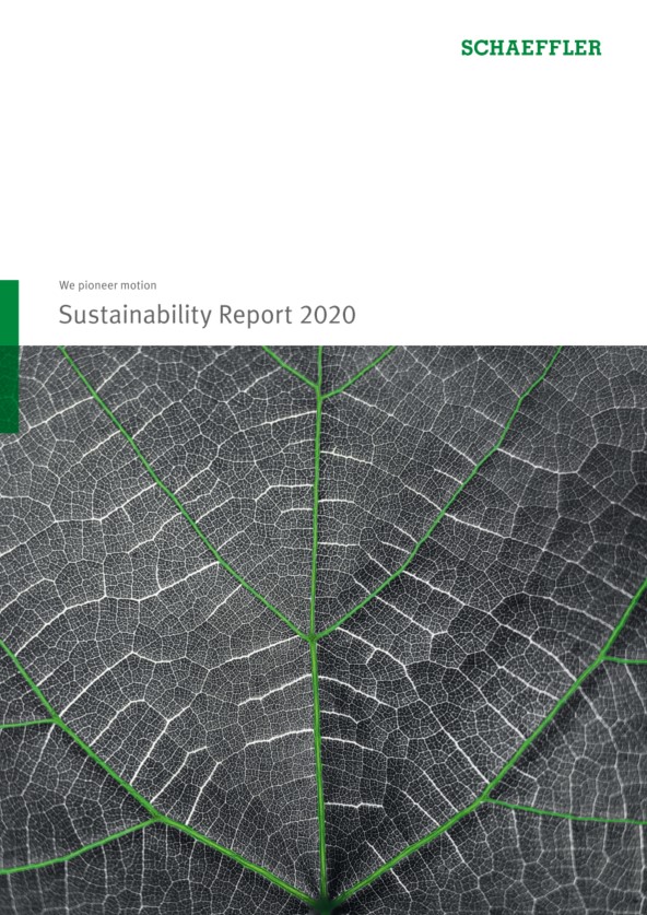 셰플러그룹의 ‘2020 지속 가능성 보고서’ 표지. (사진=셰플러코리아)