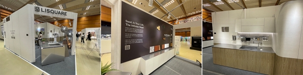 강건재 브랜드 이노빌트인 포스코강판의 인피넬리가 적용된 리스퀘어 주방의 모습=사진제공 포스코