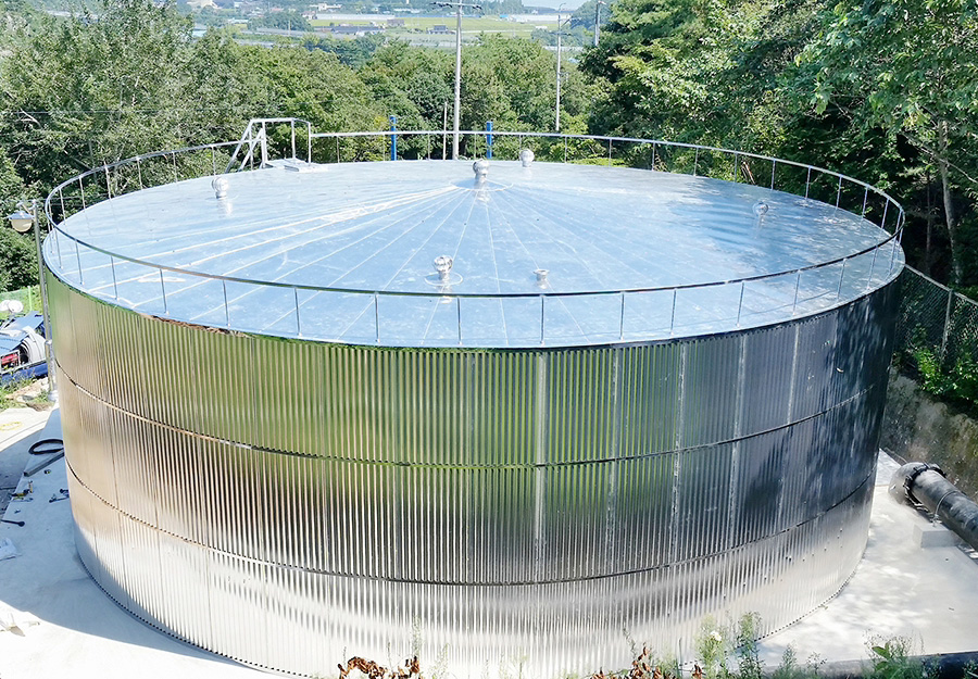 원진의 500톤급 원통형 STS 물탱크