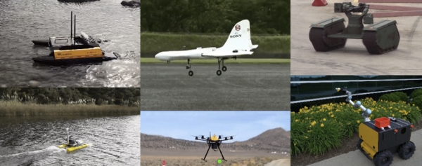 수상, 수중 , 항공 및 지상용 다목적 드론들의 연속탄소섬유 프린팅 제작 사례. (사진=마크포지드)