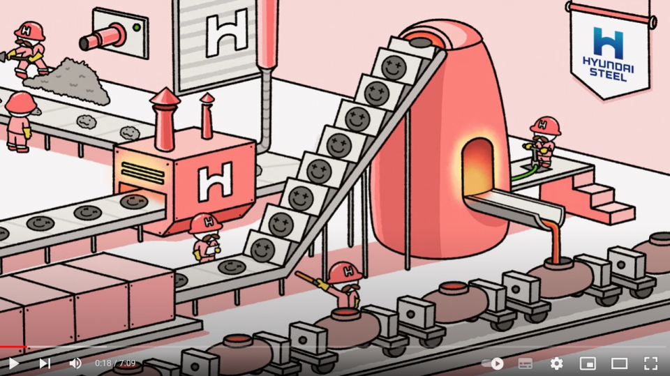 ▲ 현대제철 '철멍주의-고로공정편' 유튜브 영상 갈무리. 