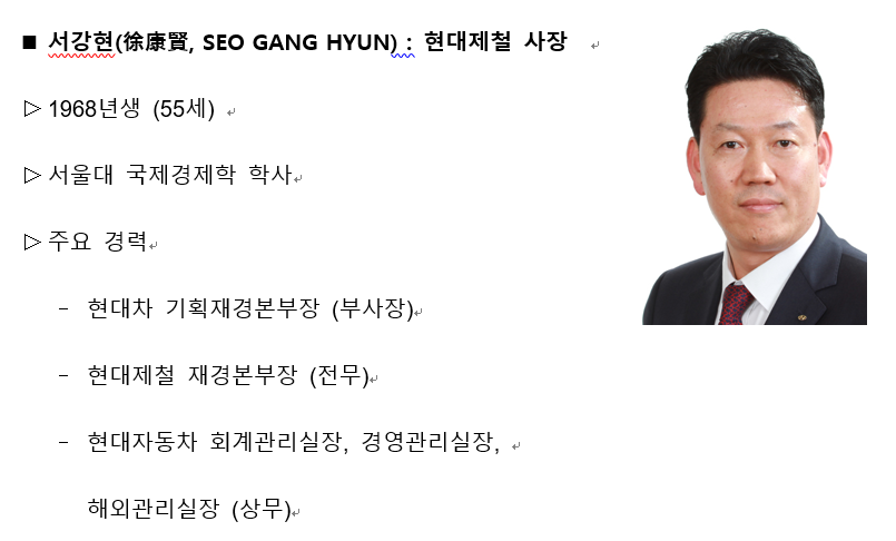 서강현 현대차그룹 기획재경본부장(부사장) 프로필./ 현대차그룹 제공