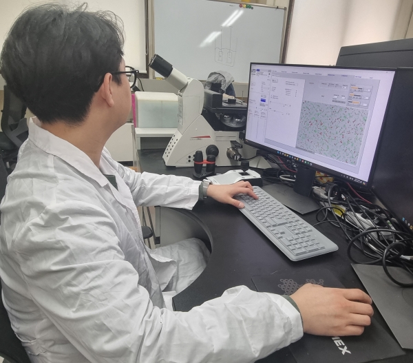 KTR이 개발한 프로그램으로 강재의 구상화율을 분석하고 있는 모습. (사진=KTR)