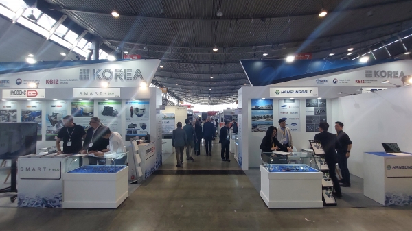 파스너조합은 선진 파스너업계와의 교류 및 국내외 전시회 참가를 적극 추진할 계획이다. 사진은 지난해 독일에서 개최한 'FFG 2023' 한국관 전경. (사진=파스너조합)