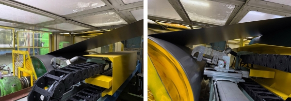 도금공장 Backing Roll 수입(로봇 자동화). 포스코 제공.