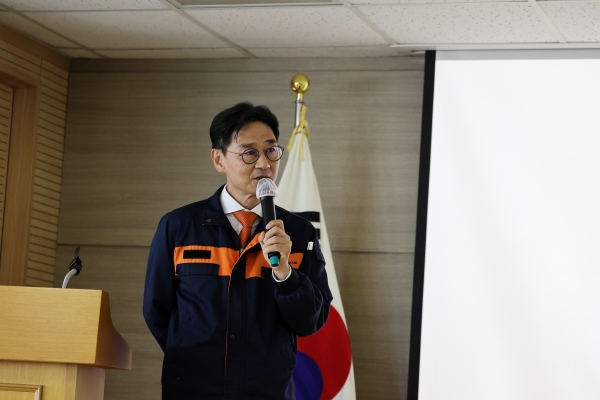 흥국 창립 50주년 메시지를 전달하는 류명준 대표이사. (사진=흥국)