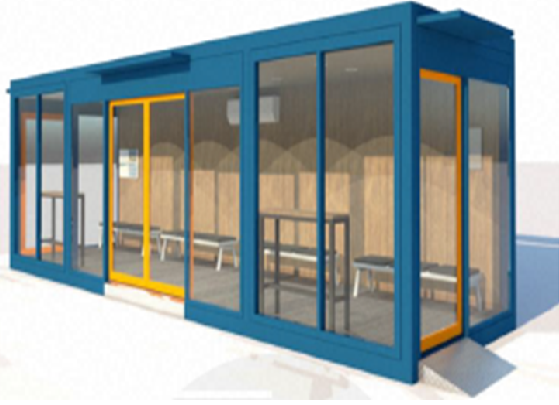 제철소 내 설치 예정인 컨테이너형 부스 도안. /포스코