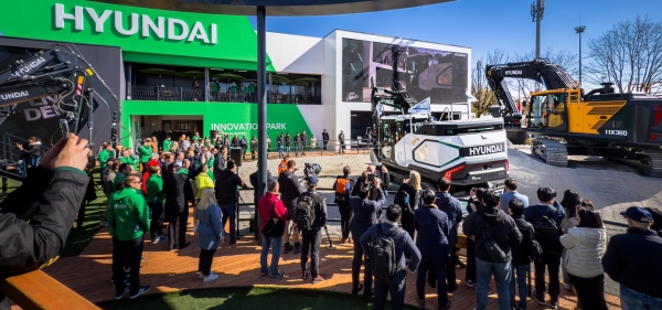 바우마 2025 HD현대건설기계 부스 전경. (사진=HD현대)