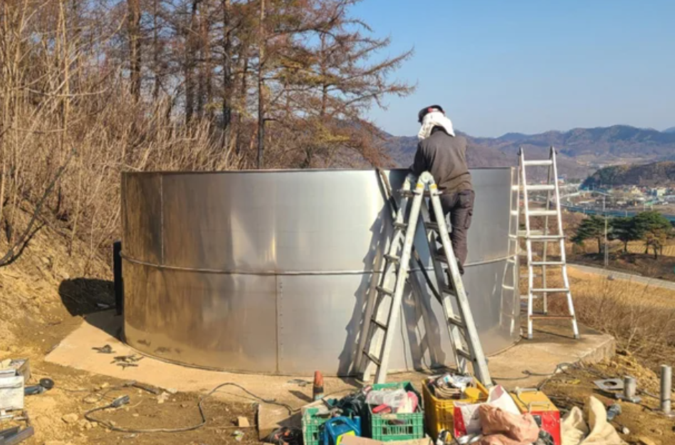 경북 청송군의 STS물탱크 설치 사업