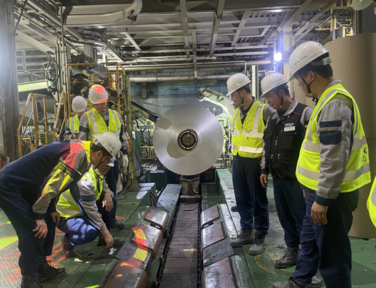 대표이사 주재 현장 안전점검이 이뤄지는 모습. 출처=KG스틸