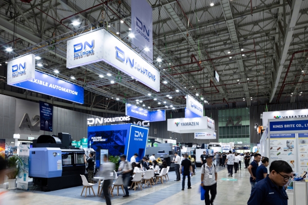 DN솔루션즈의 베트남 공작기계 전시회 ‘MTA 2025’ 부스 전경. (사진=DN솔루션즈)