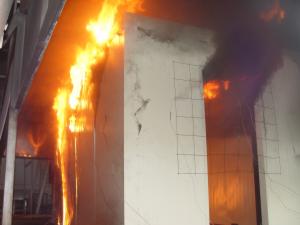 실대형 화재시험 현장