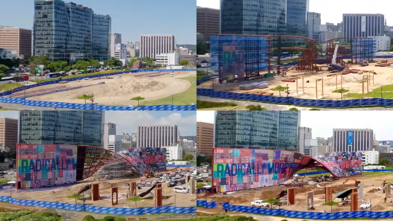 ▲ 시공 과정 사진 (사진 출처 = 서울도시건축비엔날레 인스타그램)