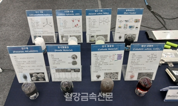 경북테크노파크가 선보인 이차전지 양극소재. (사진=철강금속신문)