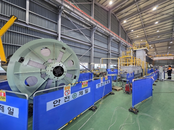 아연도금강판 제조 공정 중 열처리 공정의 전기화 기술 실증 현장. (사진=에너지기술연구원)