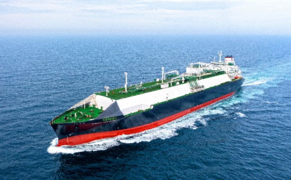 HD현대삼호에서 건조해 2024년 인도한 17만4,000세제곱미터(㎥)급 LNG운반선의 시운전 모습. HD현대